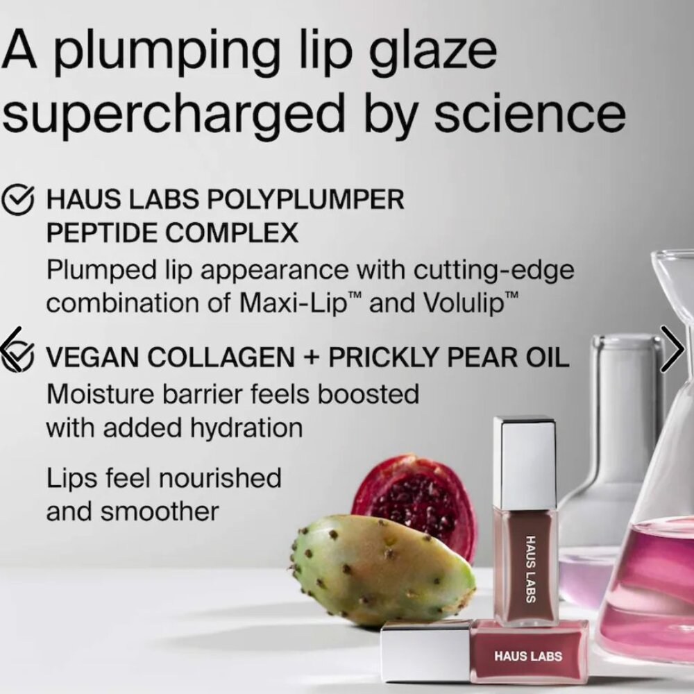 HAUS LABS BY LADY GAGA  PhD Hybrid Lip Glaze Plumping Gloss GUAVA - Picture 2 of 5